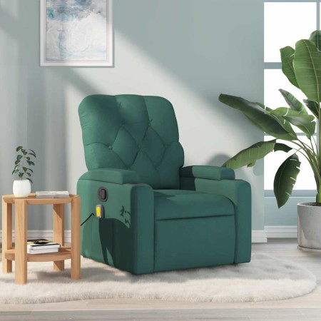 Sillón de masaje reclinable de tela verde oscuro en Sillones | Comprar online en Foru.es