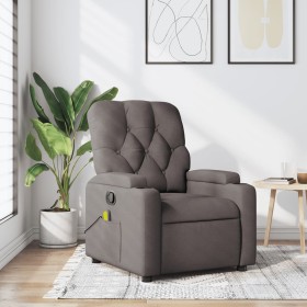 Sillón de masaje reclinable de tela gris taupé en Sillones | Comprar online en Foru.es
