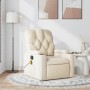 Sillón de masaje reclinable de tela crema en Sillones | Comprar online en Foru.es