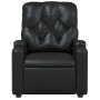 Sillón reclinable de cuero sintético negro en Sillones | Comprar online en Foru.es