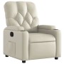 Sillón reclinable de cuero sintético crema en Sillones | Comprar online en Foru.es