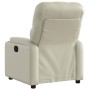 Sillón reclinable de cuero sintético crema en Sillones | Comprar online en Foru.es