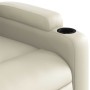 Sillón reclinable de cuero sintético crema en Sillones | Comprar online en Foru.es