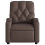 Sillón reclinable de cuero sintético marrón en Sillones | Comprar online en Foru.es
