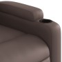 Sillón reclinable de cuero sintético marrón en Sillones | Comprar online en Foru.es