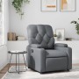Sillón reclinable de cuero sintético gris en Sillones | Comprar online en Foru.es