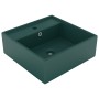 Lavabo lujoso cuadrado rebosadero cerámica verde oscuro 41x41cm de vidaXL, Lavabos - Ref: Foro24-146948, Precio: 88,77 €, Des...