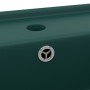 Lavabo lujoso cuadrado rebosadero cerámica verde oscuro 41x41cm de vidaXL, Lavabos - Ref: Foro24-146948, Precio: 88,77 €, Des...