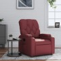 Sillón reclinable de cuero sintético rojo tinto en Sillones | Comprar online en Foru.es
