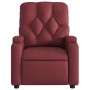 Sillón reclinable de cuero sintético rojo tinto en Sillones | Comprar online en Foru.es