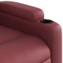 Sillón reclinable de cuero sintético rojo tinto en Sillones | Comprar online en Foru.es