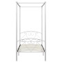 Estructura de cama con dosel metal blanco 90x200 cm de vidaXL, Camas y somieres - Ref: Foro24-284426, Precio: 138,50 €, Descu...