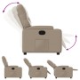 Sillón reclinable de cuero sintético color capuchino en Sillones | Comprar online en Foru.es