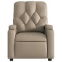 Sillón reclinable de cuero sintético color capuchino en Sillones | Comprar online en Foru.es