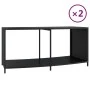 Estantes de almacenaje 2 unidades ratán sintético negro de vidaXL, Accesorios para piscinas y spa - Ref: Foro24-362264, Preci...