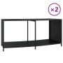 Estantes de almacenaje 2 unidades ratán sintético negro de vidaXL, Accesorios para piscinas y spa - Ref: Foro24-362264, Preci...