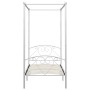 Estructura de cama con dosel metal blanco 120x200 cm de vidaXL, Camas y somieres - Ref: Foro24-284428, Precio: 139,55 €, Desc...