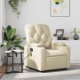 Sillón reclinable de masaje cuero sintético crema en Sillones | Comprar online en Foru.es