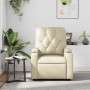Sillón reclinable de masaje cuero sintético crema en Sillones | Comprar online en Foru.es