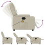 Sillón reclinable de masaje cuero sintético crema en Sillones | Comprar online en Foru.es