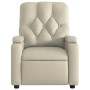 Sillón reclinable de masaje cuero sintético crema en Sillones | Comprar online en Foru.es