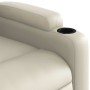 Sillón reclinable de masaje cuero sintético crema en Sillones | Comprar online en Foru.es
