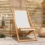 Silla de jardín de teca color crema 56x105x96 cm de vidaXL, Sillas de jardín - Ref: Foro24-43802, Precio: 75,26 €, Descuento: %