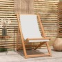 Silla de jardín de teca color crema 56x105x96 cm de vidaXL, Sillas de jardín - Ref: Foro24-43802, Precio: 85,11 €, Descuento: %
