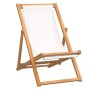 Silla de jardín de teca color crema 56x105x96 cm de vidaXL, Sillas de jardín - Ref: Foro24-43802, Precio: 85,11 €, Descuento: %