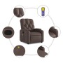 Sillón de masaje reclinable cuero sintético marrón en Sillones | Comprar online en Foru.es