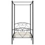 Estructura de cama con dosel metal negro 100x200 cm de vidaXL, Camas y somieres - Ref: Foro24-284434, Precio: 87,97 €, Descue...