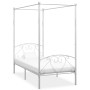 Estructura de cama con dosel metal blanco 100x200 cm de vidaXL, Camas y somieres - Ref: Foro24-284427, Precio: 138,42 €, Desc...
