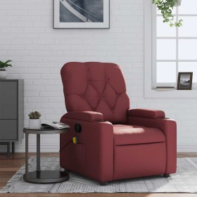 Sillón de masaje reclinable cuero sintético rojo tinto en Sillones | Comprar online en Foru.es