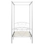 Estructura de cama con dosel metal blanco 100x200 cm de vidaXL, Camas y somieres - Ref: Foro24-284427, Precio: 138,42 €, Desc...