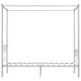 Estructura de cama con dosel metal blanco 100x200 cm de vidaXL, Camas y somieres - Ref: Foro24-284427, Precio: 138,42 €, Desc...