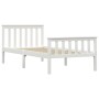Estructura de cama de madera maciza de pino blanco 100x200 cm de vidaXL, Camas y somieres - Ref: Foro24-283215, Precio: 121,7...