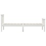 Estructura de cama de madera maciza de pino blanco 100x200 cm de vidaXL, Camas y somieres - Ref: Foro24-283215, Precio: 121,7...