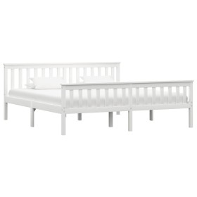 Estructura de cama madera de pino maciza blanca 180x200 cm de vidaXL, Camas y somieres - Ref: Foro24-283219, Precio: 213,90 €...