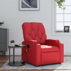 Sillón de masaje reclinable cuero sintético rojo en Sillones | Comprar online en Foru.es