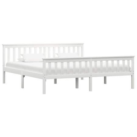 Estructura de cama madera de pino maciza blanca 180x200 cm de vidaXL, Camas y somieres - Ref: Foro24-283219, Precio: 213,90 €...