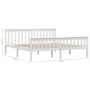 Estructura de cama madera de pino maciza blanca 180x200 cm de vidaXL, Camas y somieres - Ref: Foro24-283219, Precio: 213,90 €...