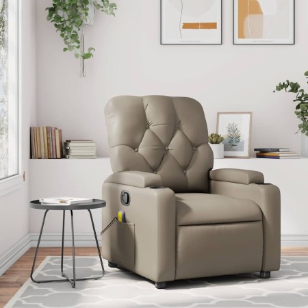 Sillón de masaje reclinable cuero sintético color capuchino en Sillones | Comprar online en Foru.es