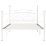 Estructura de cama con somier metal blanco 100x200 cm de vidaXL, Camas y somieres - Ref: Foro24-284448, Precio: 100,59 €, Des...