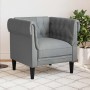 Sillón Chesterfield de tela gris claro en Sofás | Comprar online en Foru.es