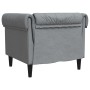 Sillón Chesterfield de tela gris claro en Sofás | Comprar online en Foru.es