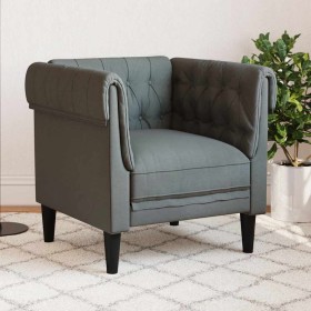 Sillón Chesterfield de tela gris oscuro en Sofás | Comprar online en Foru.es