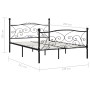 Estructura de cama con somier metal negro 120x200 cm de vidaXL, Camas y somieres - Ref: Foro24-284456, Precio: 170,49 €, Desc...