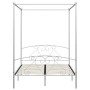 Estructura de cama con dosel metal blanco 160x200 cm de vidaXL, Camas y somieres - Ref: Foro24-284430, Precio: 206,03 €, Desc...