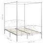 Estructura de cama con dosel metal blanco 160x200 cm de vidaXL, Camas y somieres - Ref: Foro24-284430, Precio: 206,03 €, Desc...