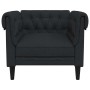 Sillón Chesterfield de tela negro en Sofás | Comprar online en Foru.es